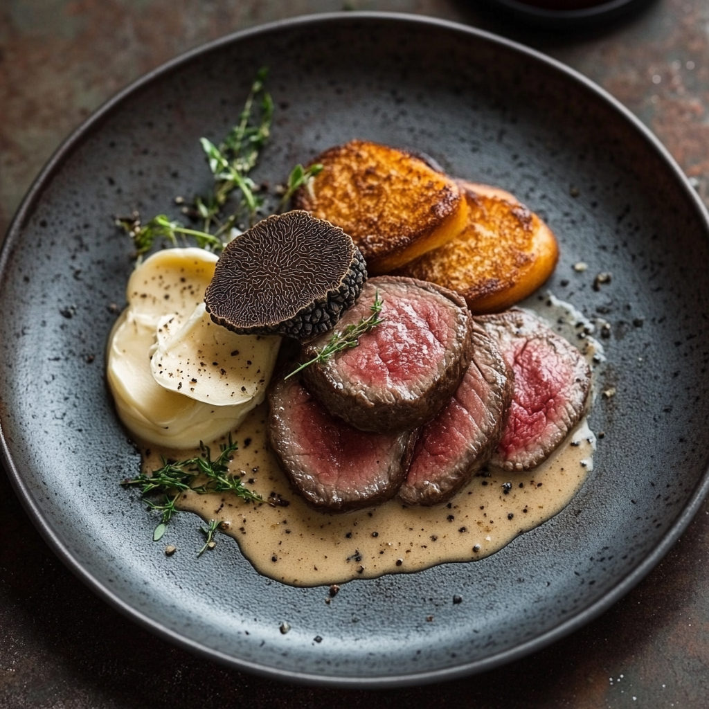 Rinderfilet-Medaillons mit Trüffelbrioche & Gänseleber –