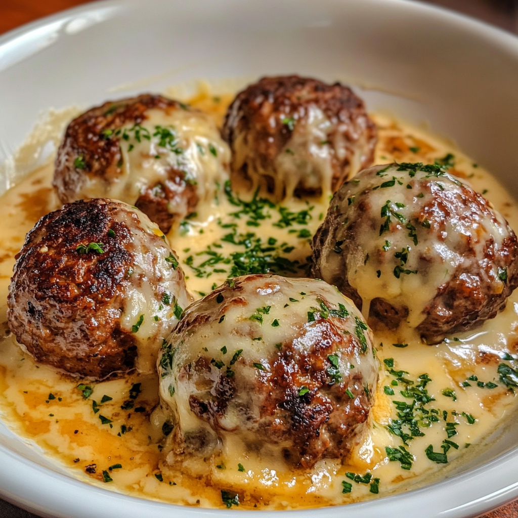 Hackfleischröllchen mit Gouda in Toskanasoße – lecker