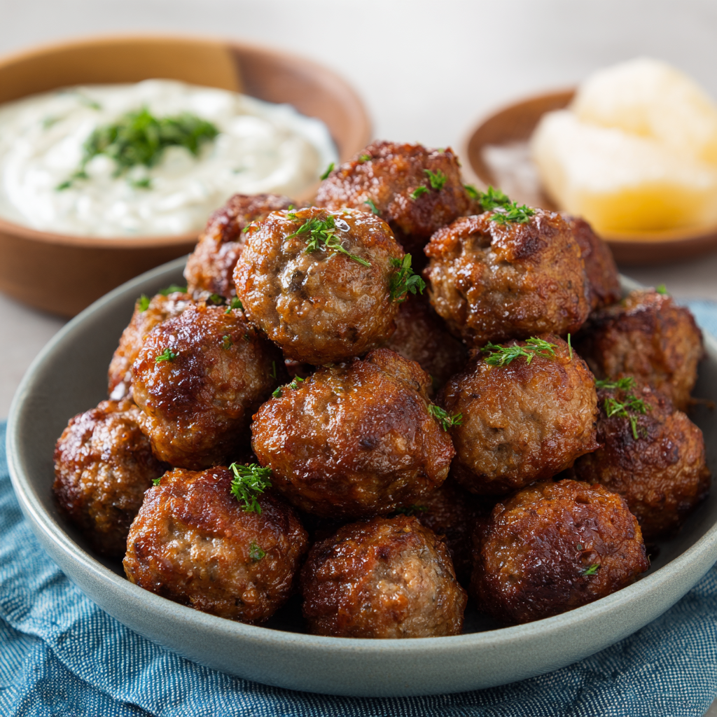 Mini-Frikadellen mit Dip