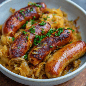 Frankfurter Würstchen mit Sauerkraut