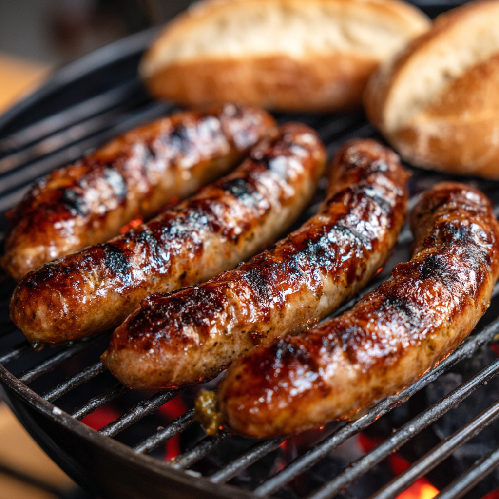 Bratwurst Vom Grill Perfekt Gegrillt Saftig