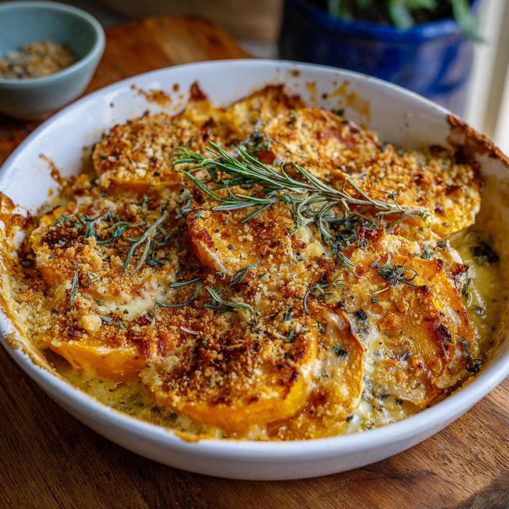 Kürbis-Gratin mit Pecorino