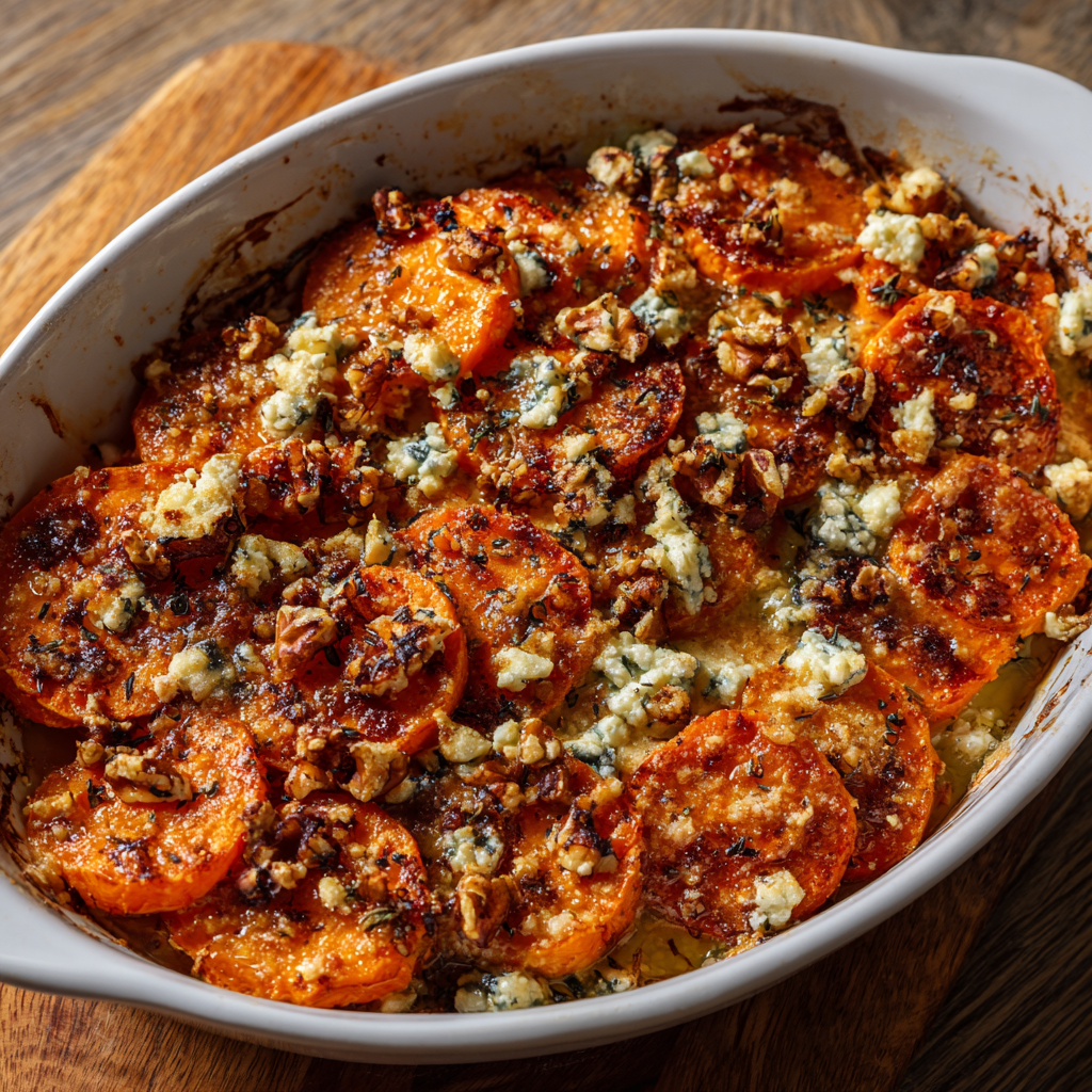 Süßkartoffel-Gratin mit Feta