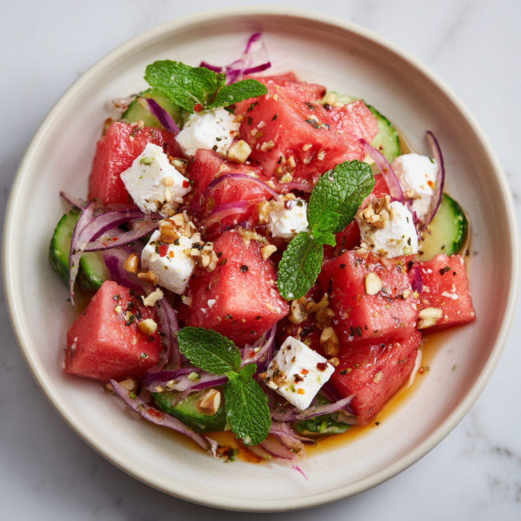 Wassermelonen-Feta-Salat