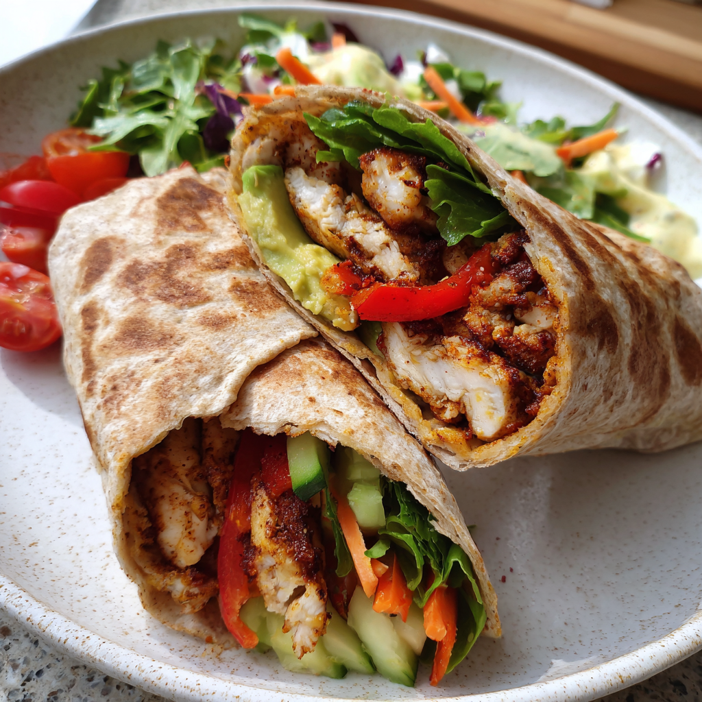 Hähnchen-Wraps mit Gemüse