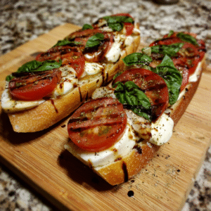 Caprese-Baguette mit Balsamico