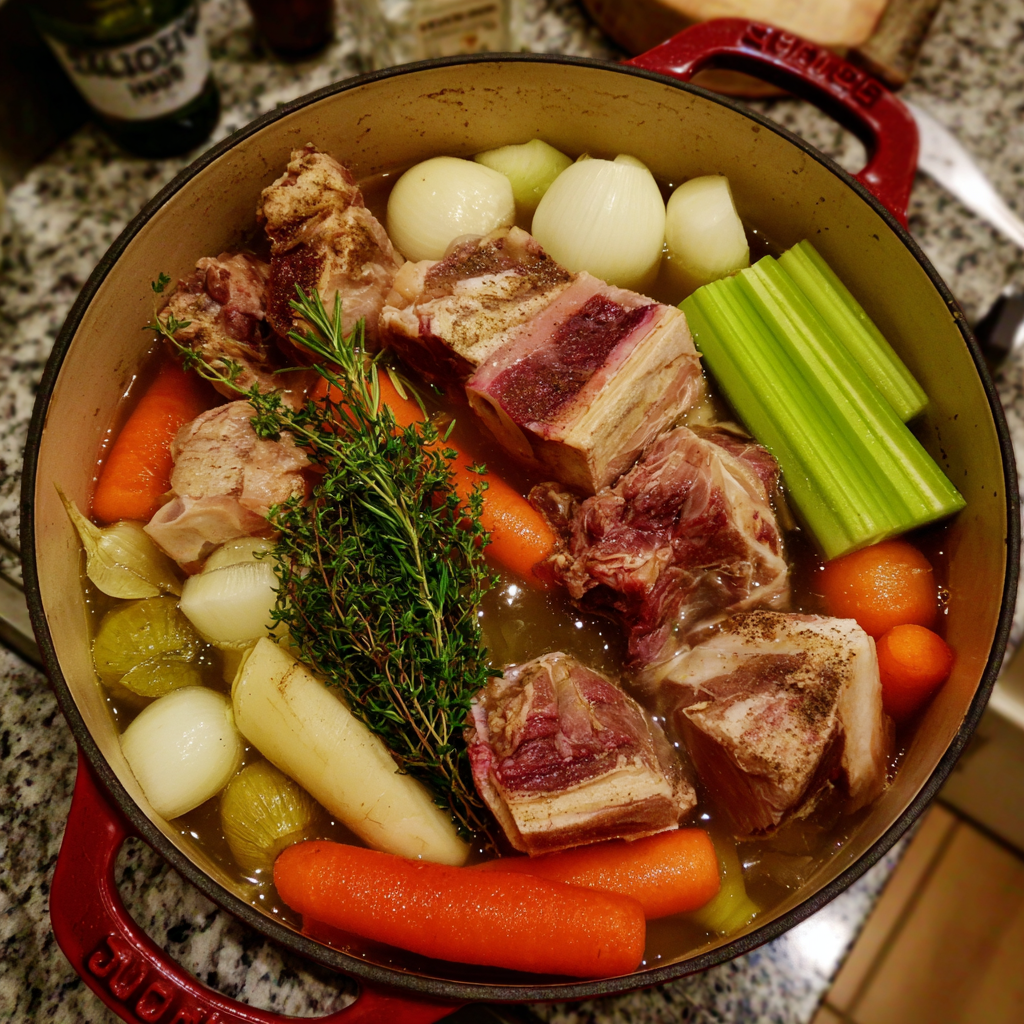 Stärkende Rinderbrühe