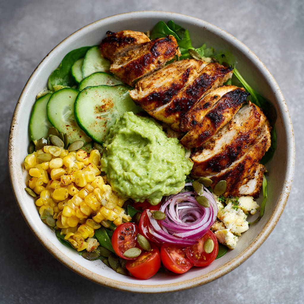 gegrillte Hähnchen-Bowl