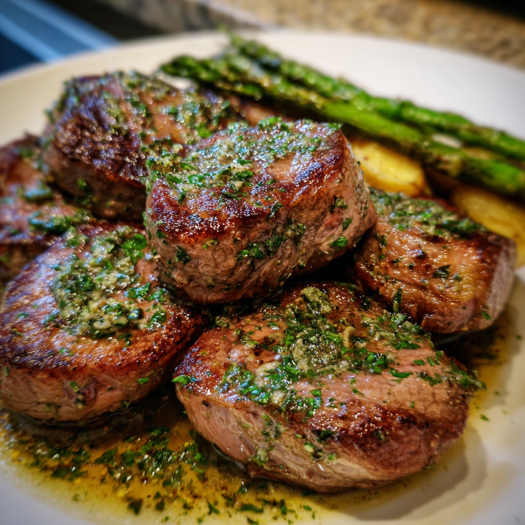 Rindermedallions mit Kräuterbutter
