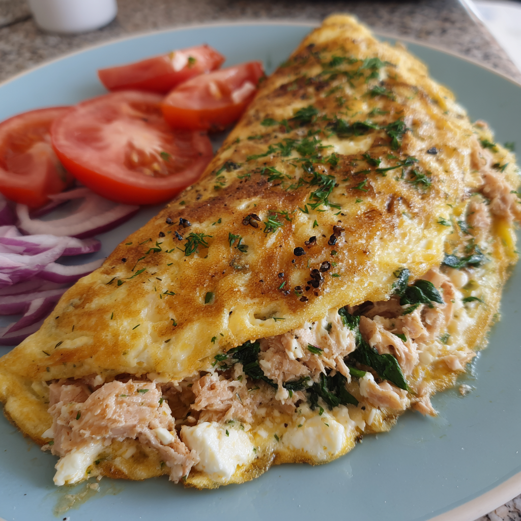 Thunfisch-Feta-Omelett
