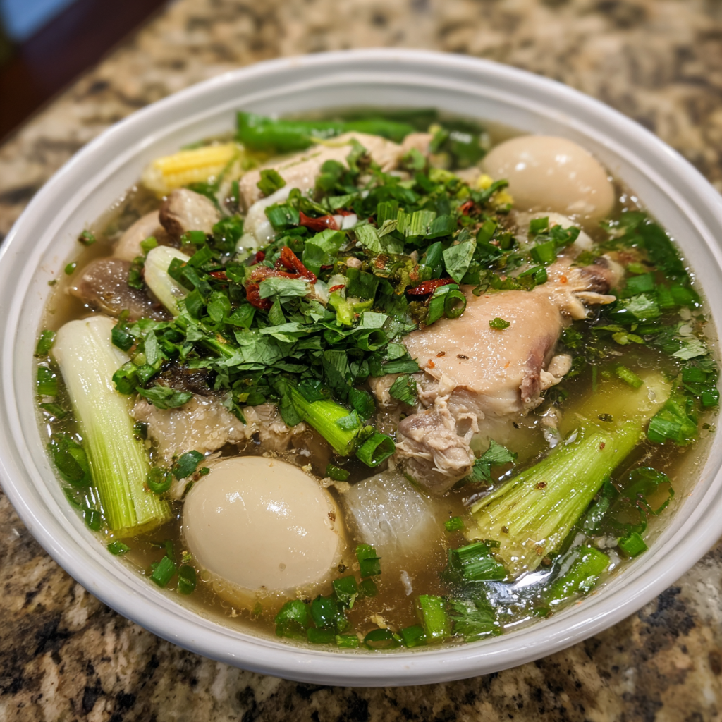 Asiatische Hühnersuppe – Klar