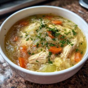 Hühnersuppe mit Ei