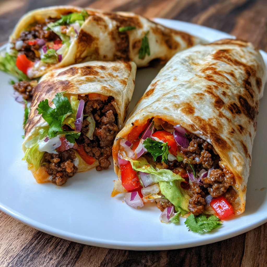 Rinderhack-Tortilla Wraps
