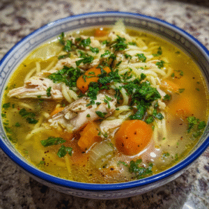 Frische Hühnersuppe
