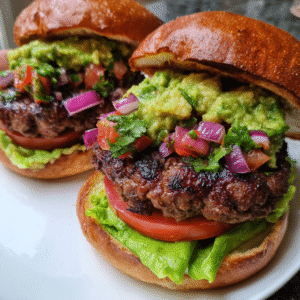 Beef Burger mit Guacamole