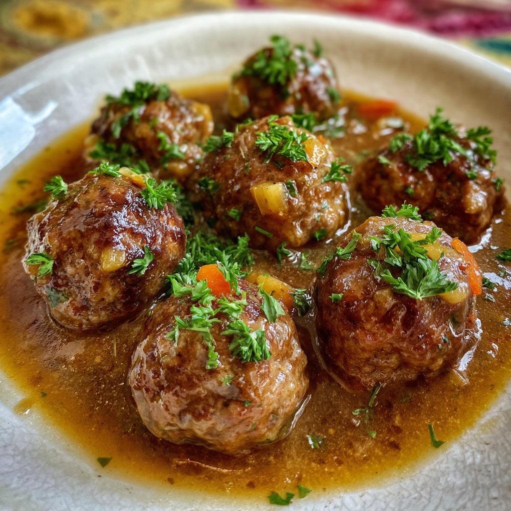 Fleischklopse in Bratensauce