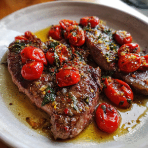 Steak mit in Zitrone