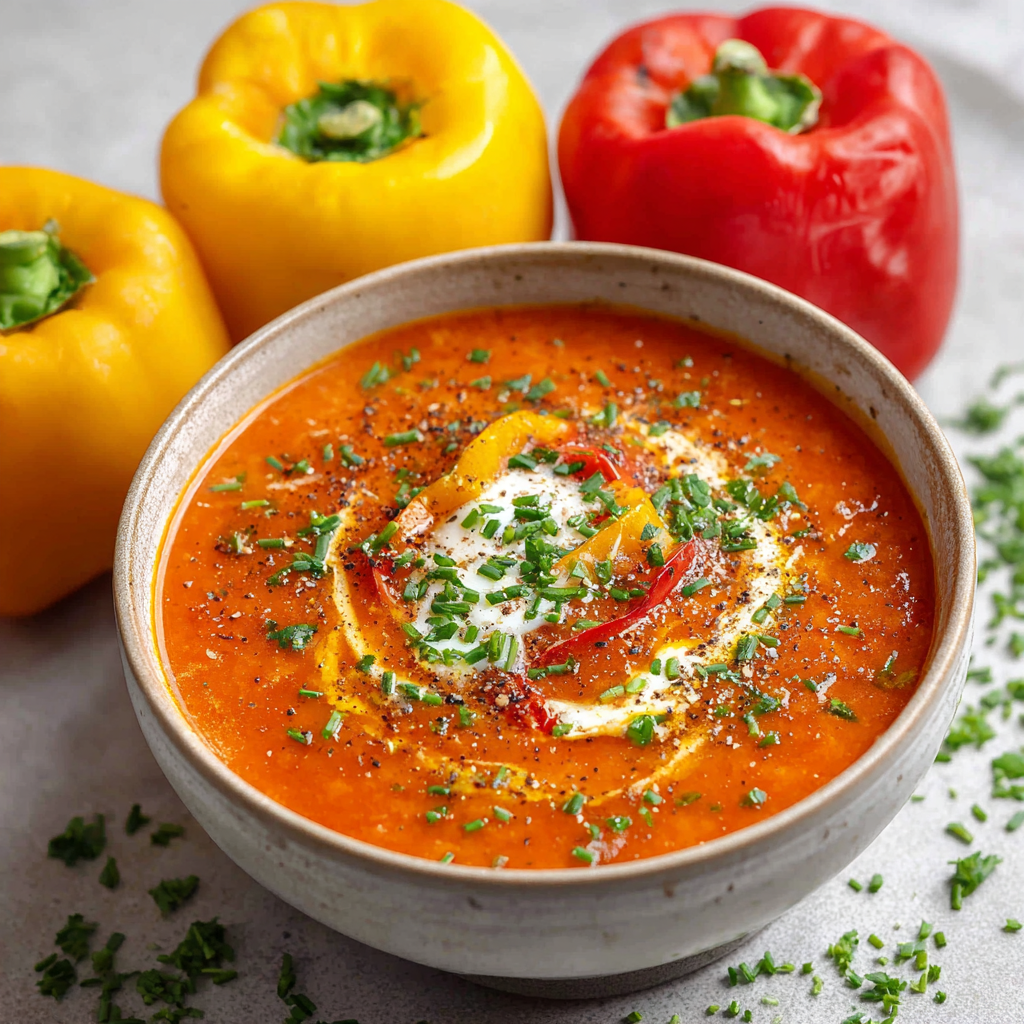 Gefüllte Paprikasuppe