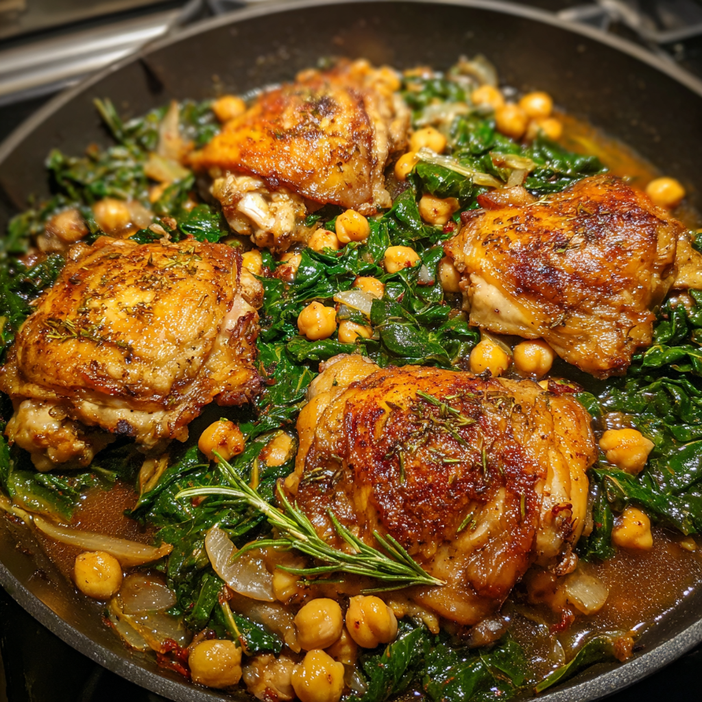 Hähnchen mit Kichererbsen