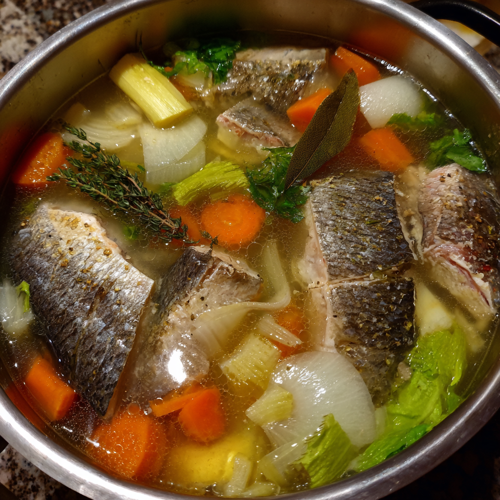 Klare Fischbrühe