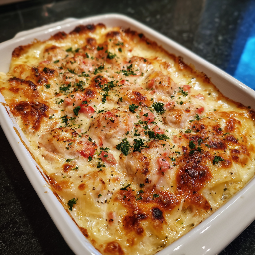 Hühnerfleisch-Lasagne