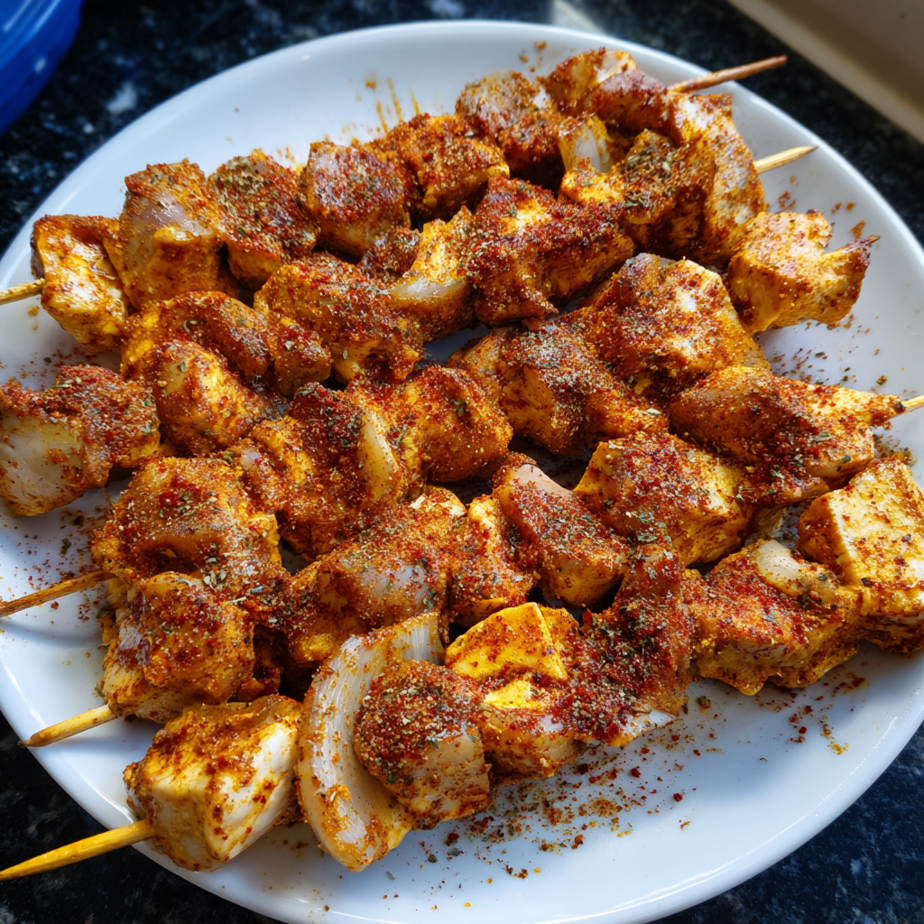 Hühner spieße nach Maurischer Art