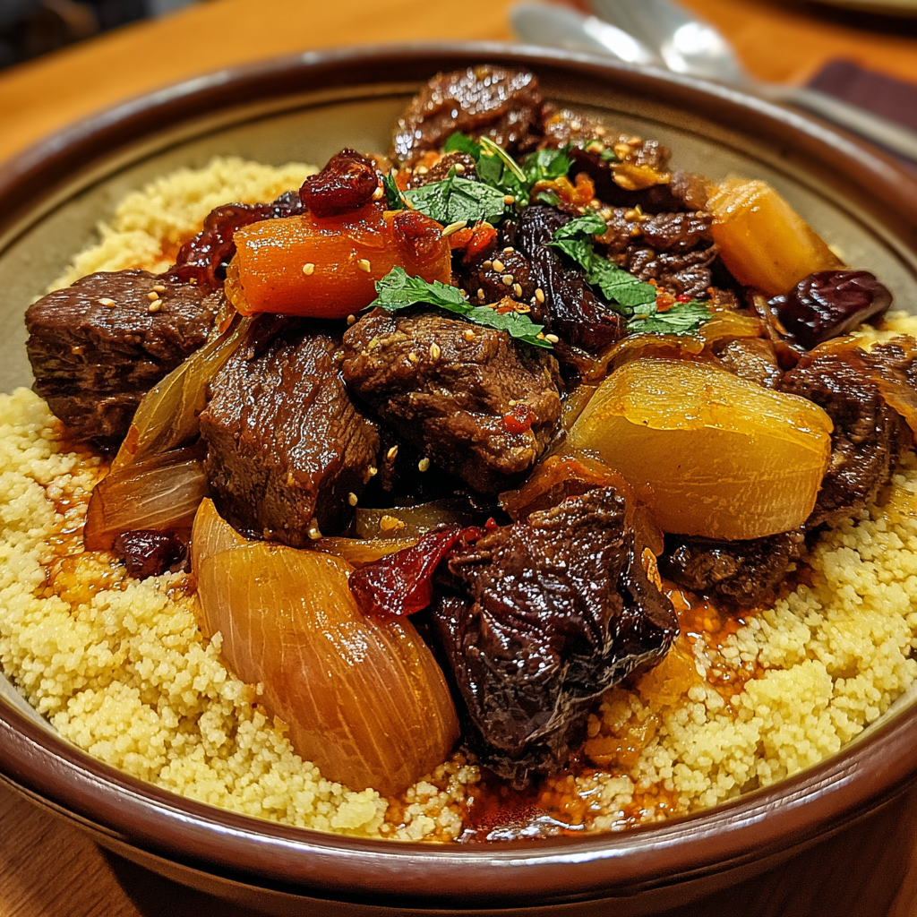 Marokkanisches Rindfleisch-Tagine mit Pflaumen