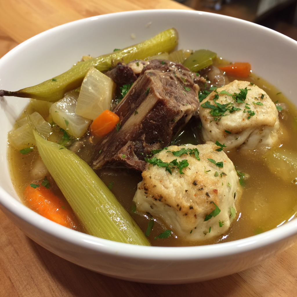 Rindfleischsuppe mit Markklößchen