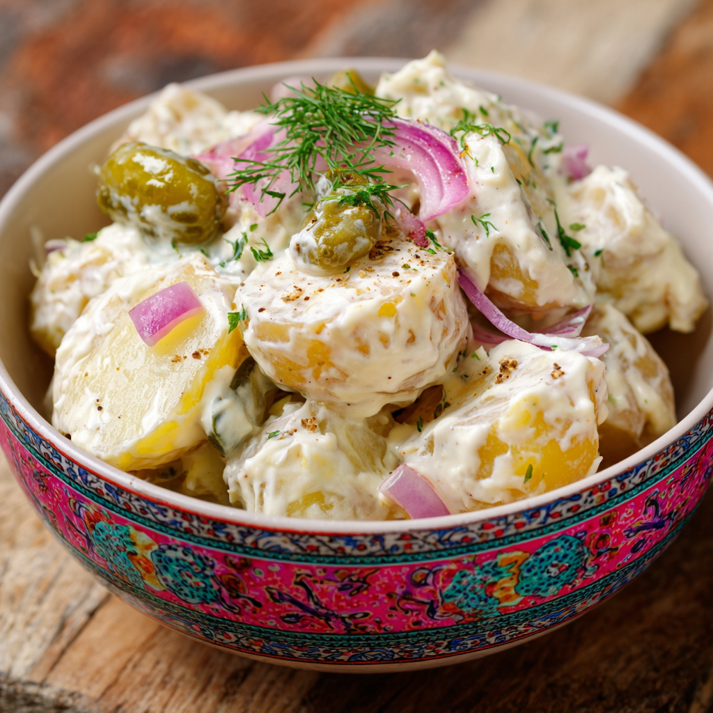 Cremiger Kartoffelsalat mit Mayonnaise