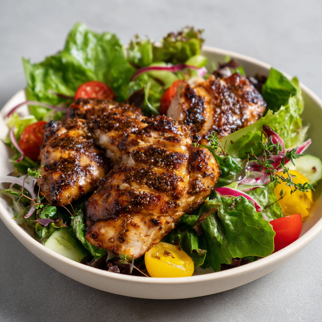 Grilled Slim Chicken auf Pflücksalat