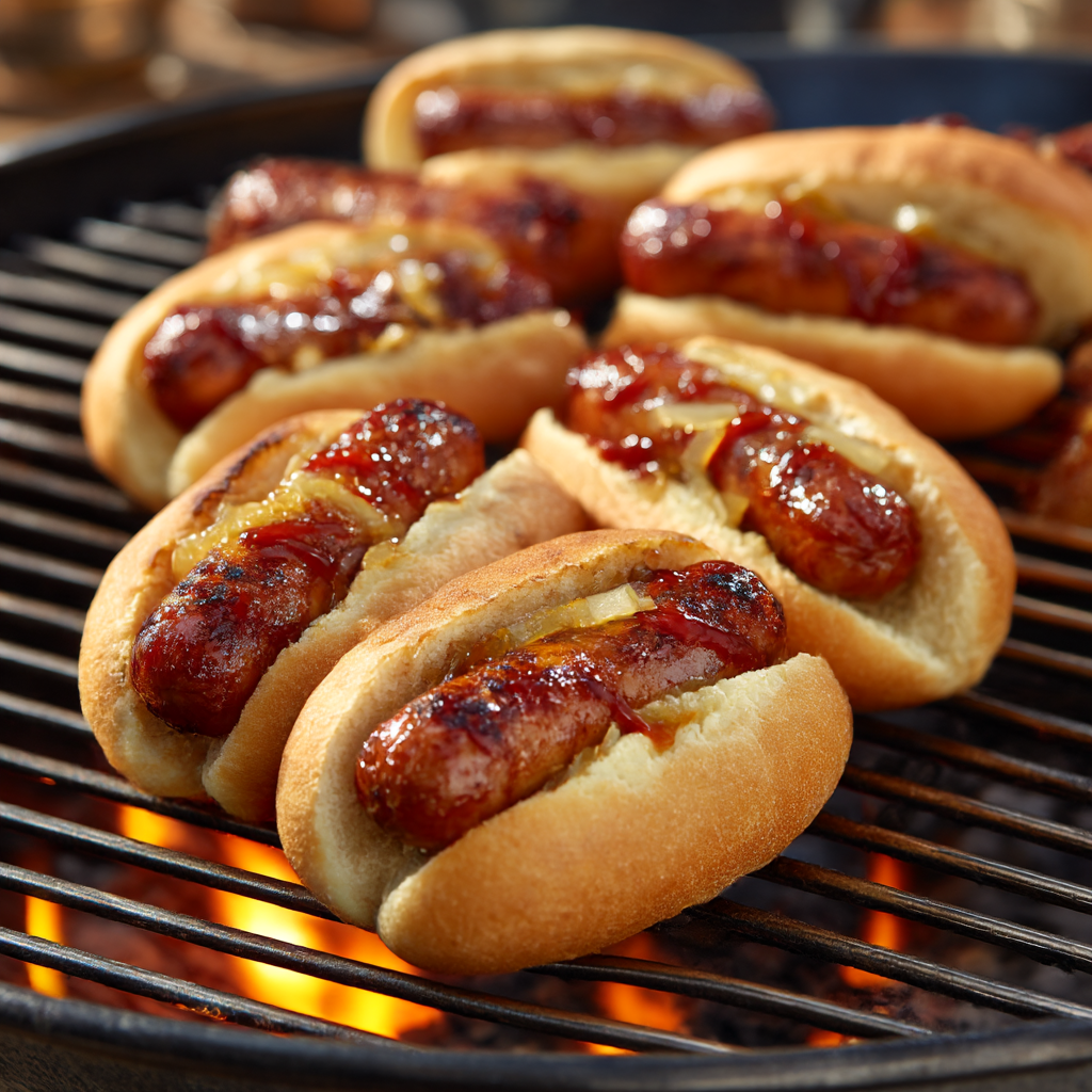 Mini Hot-Dogs vom Kugelgrill