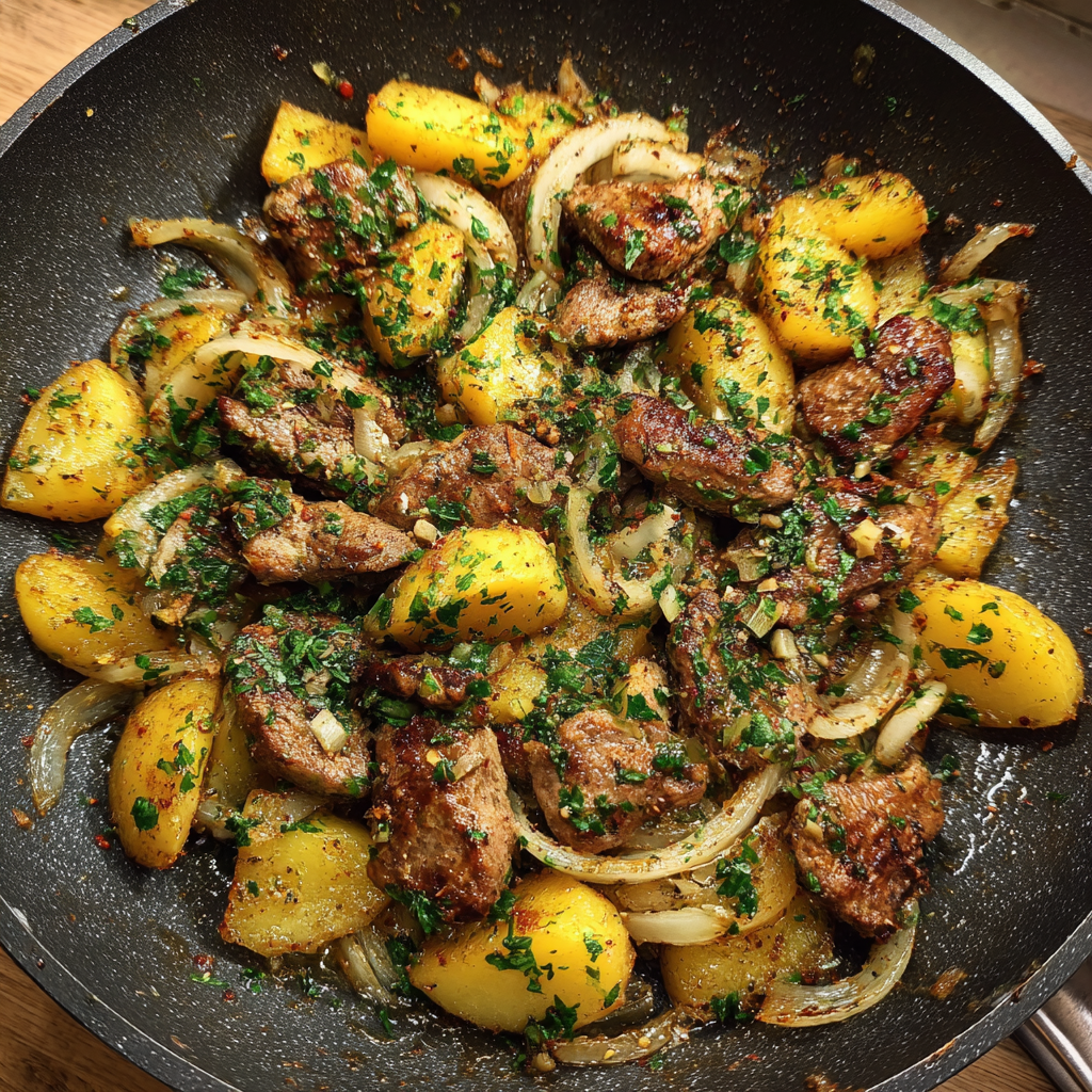 Hühnerleber mit Kartoffeln gebraten – Herzhaft und einfach