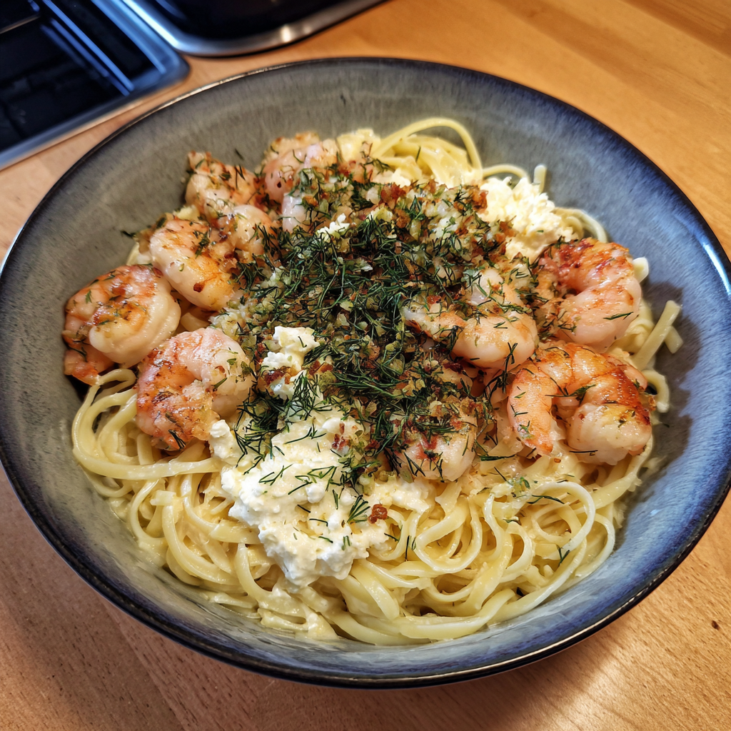 Pasta à la Snøfrisk mit Garnelen – Der skandinavische Genuss