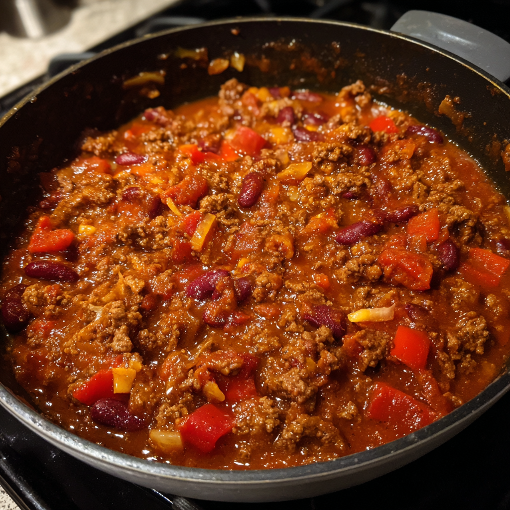 Hot-Chili mit geröstetem Ajvar