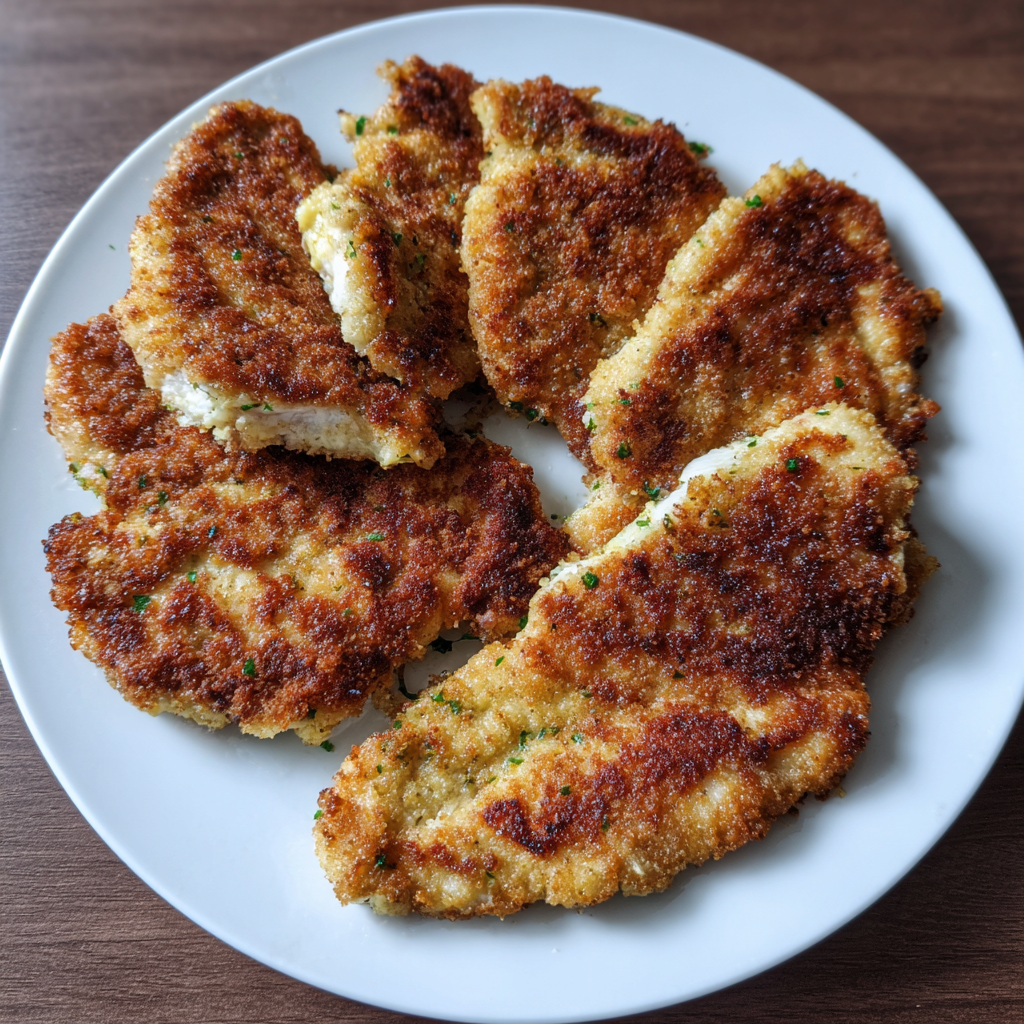 Hühnerkotelett aus Kiew mit Blumenkohl