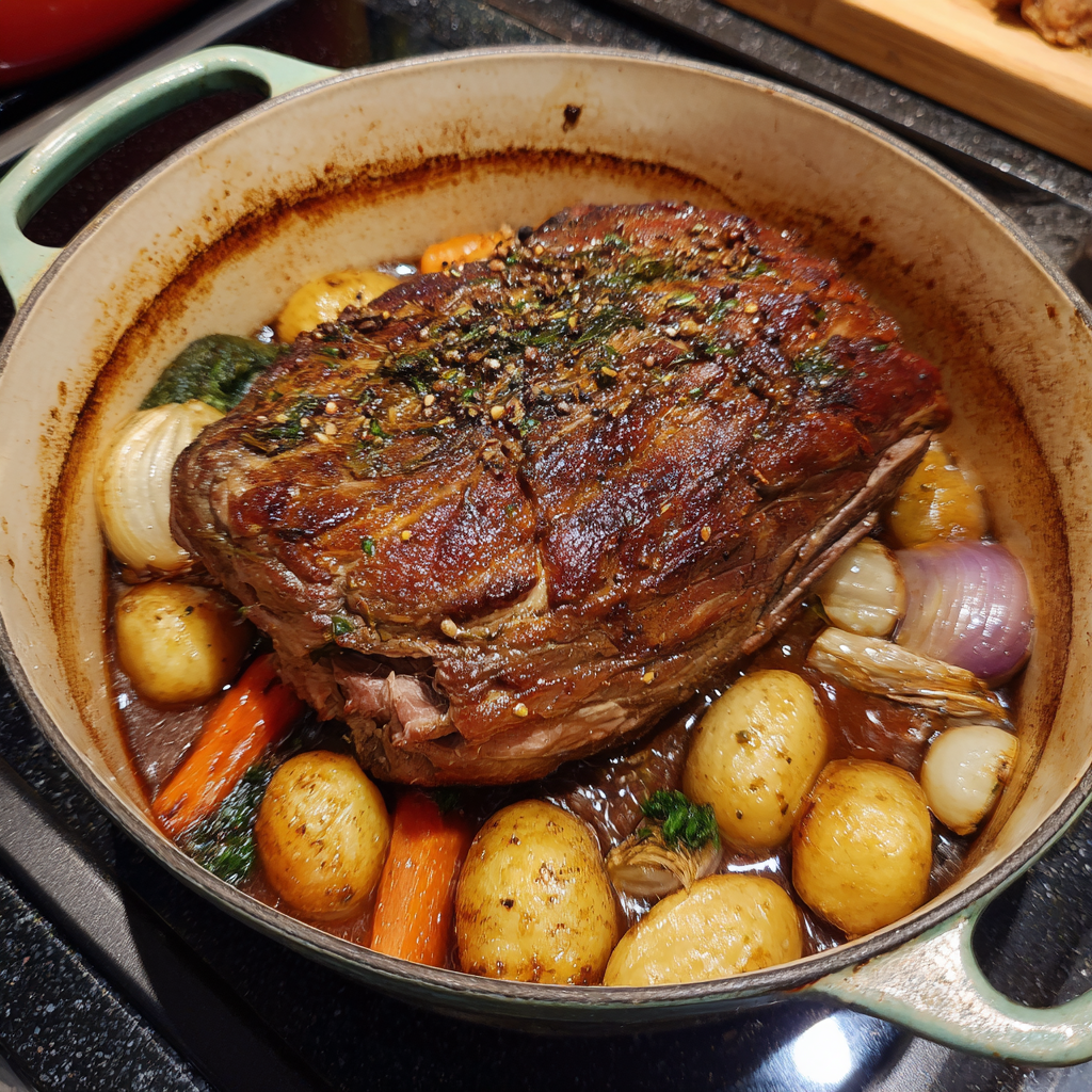 Rinderbraten im Römertopf