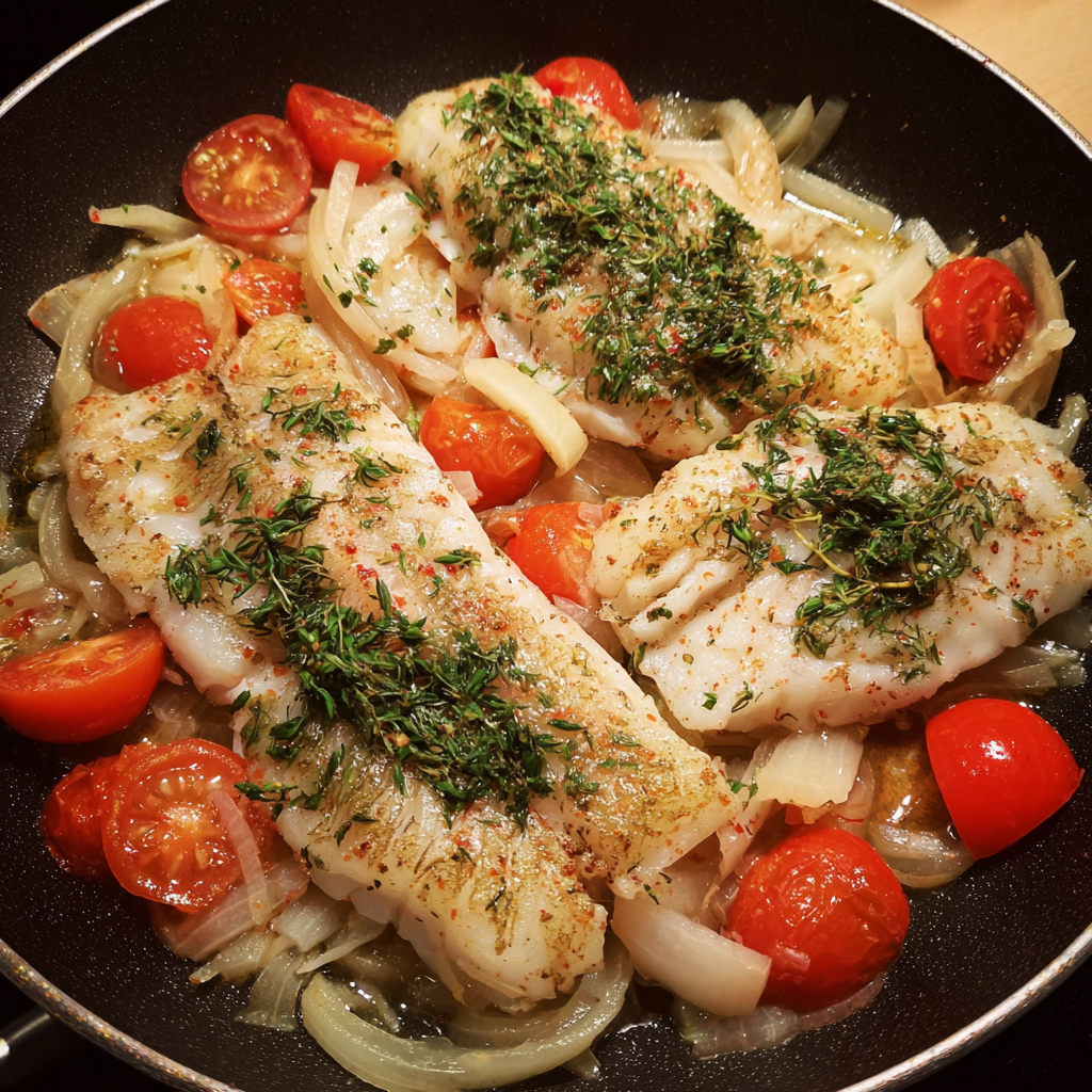 Buggis Fisch pfanne Niedrig-gegart