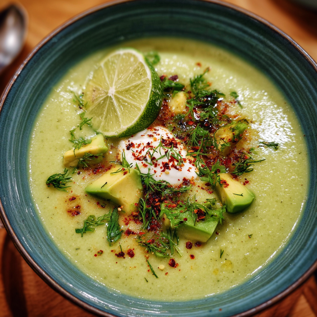 Avocado-Suppe mit Limette