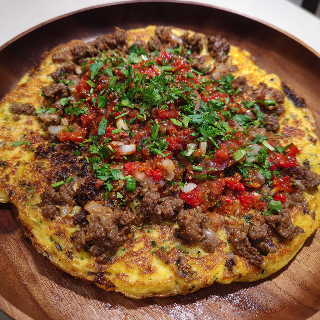 Eierpfanne mit Hackfleisch