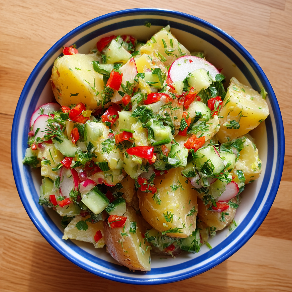 Leichter sommerlicher Kartoffelsalat
