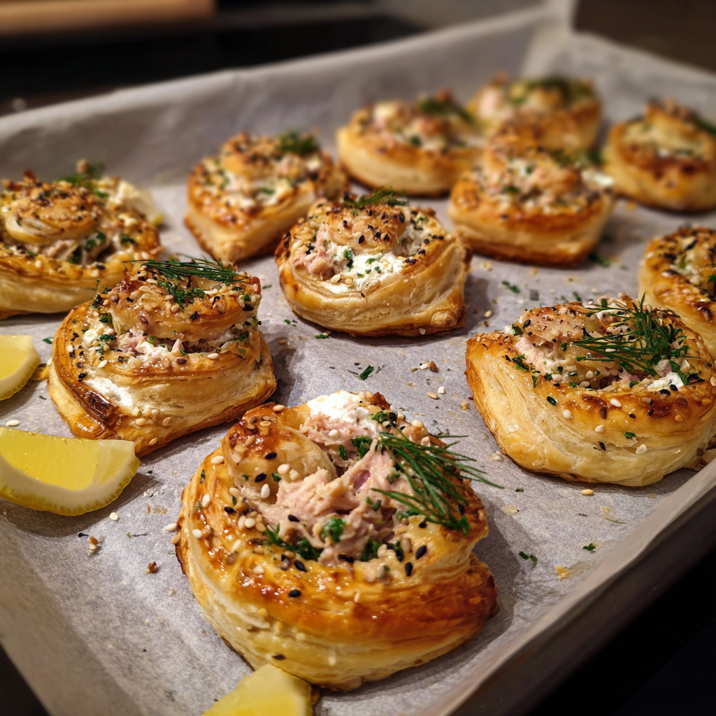 Blätterteig-Thunfisch-Schnecken
