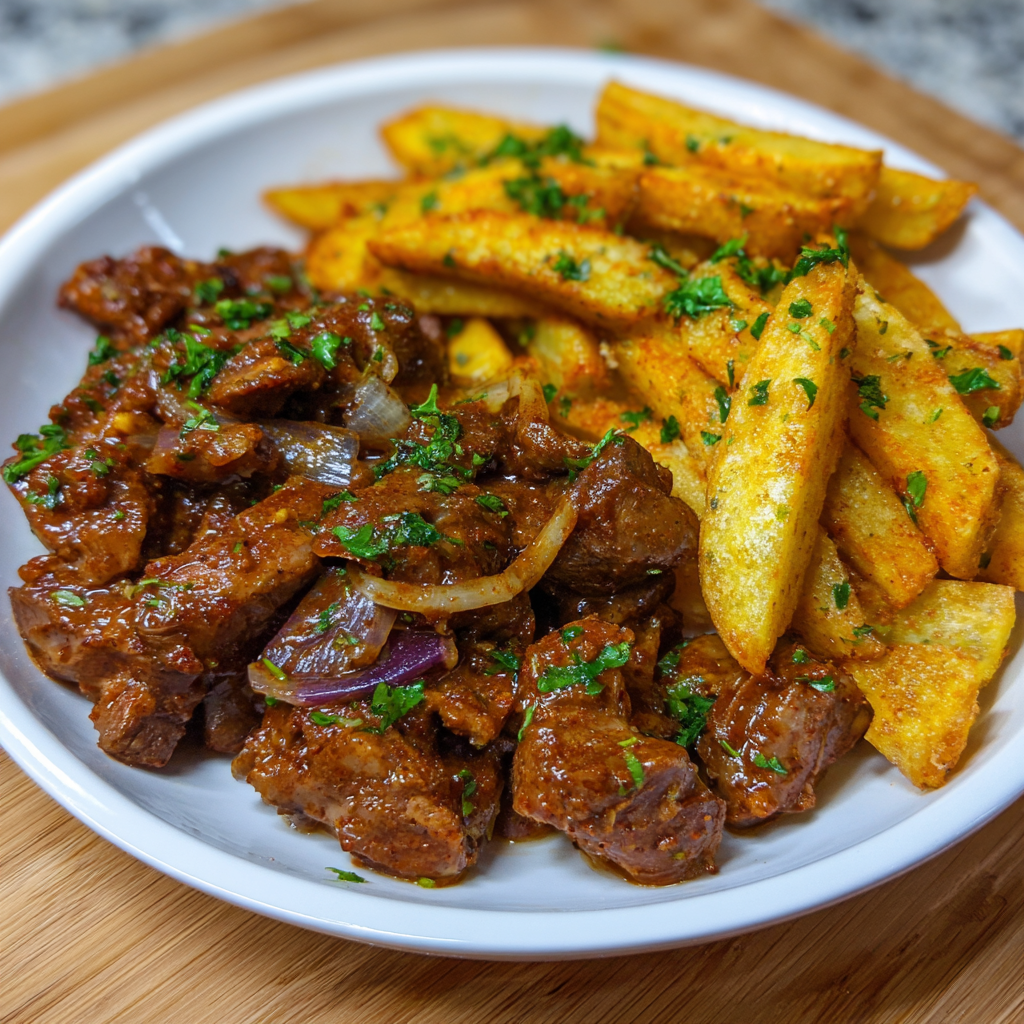 Hühnermägen in Paprikasauce