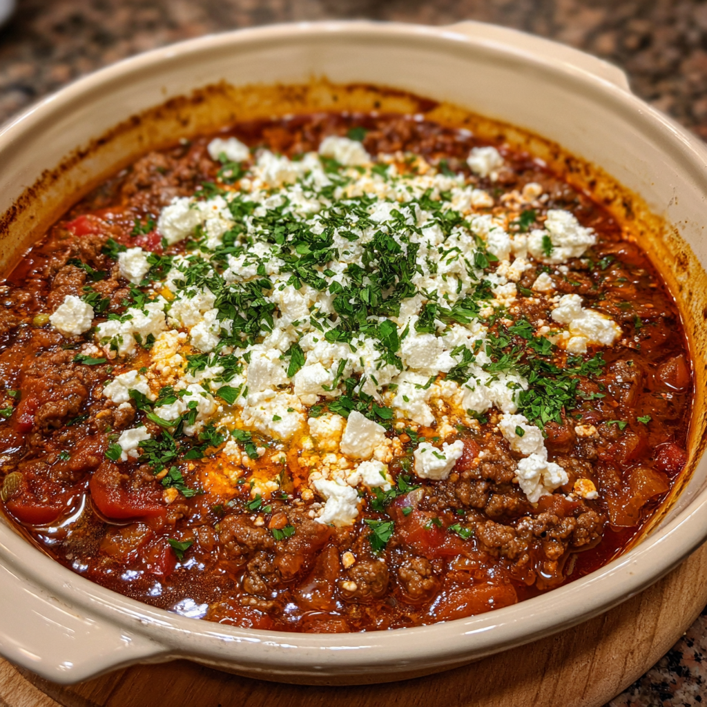 Hackfleischtopf mit Feta