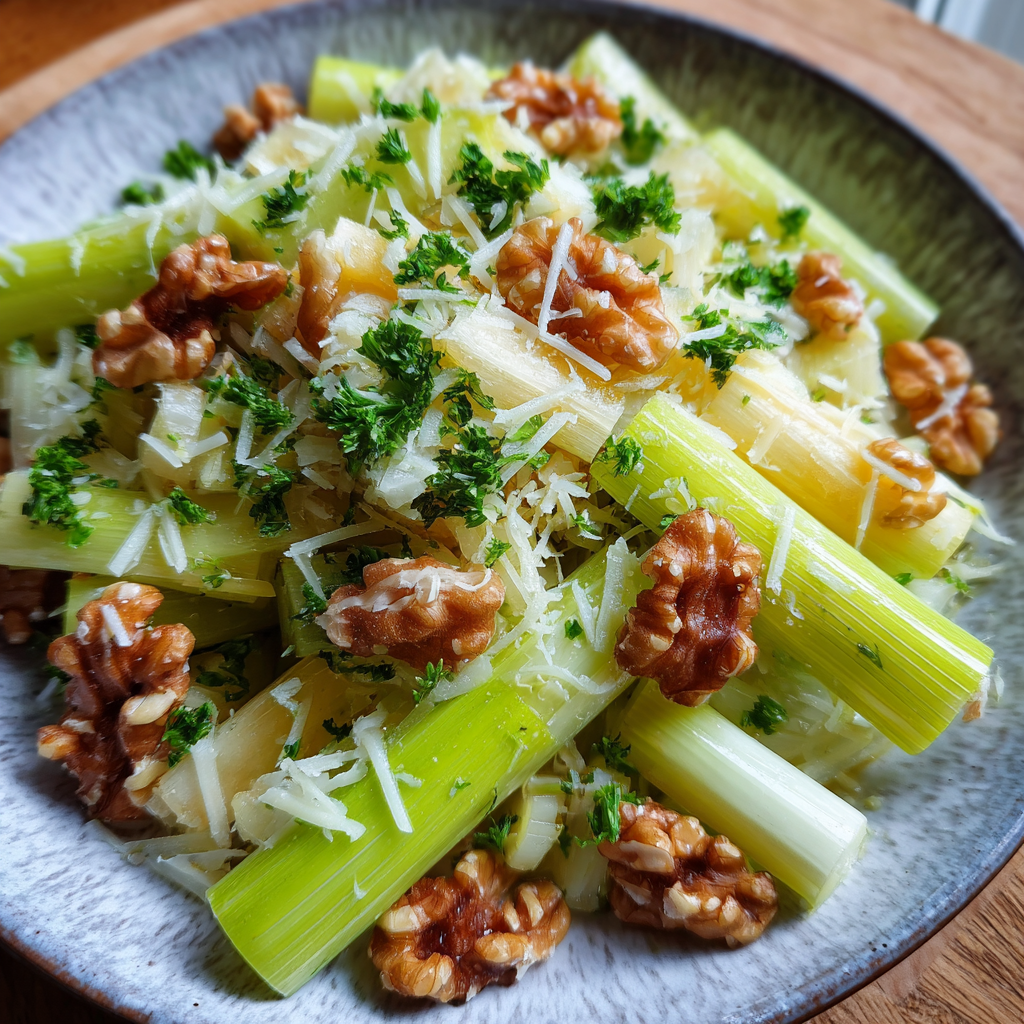 Porreesalat mit Käse