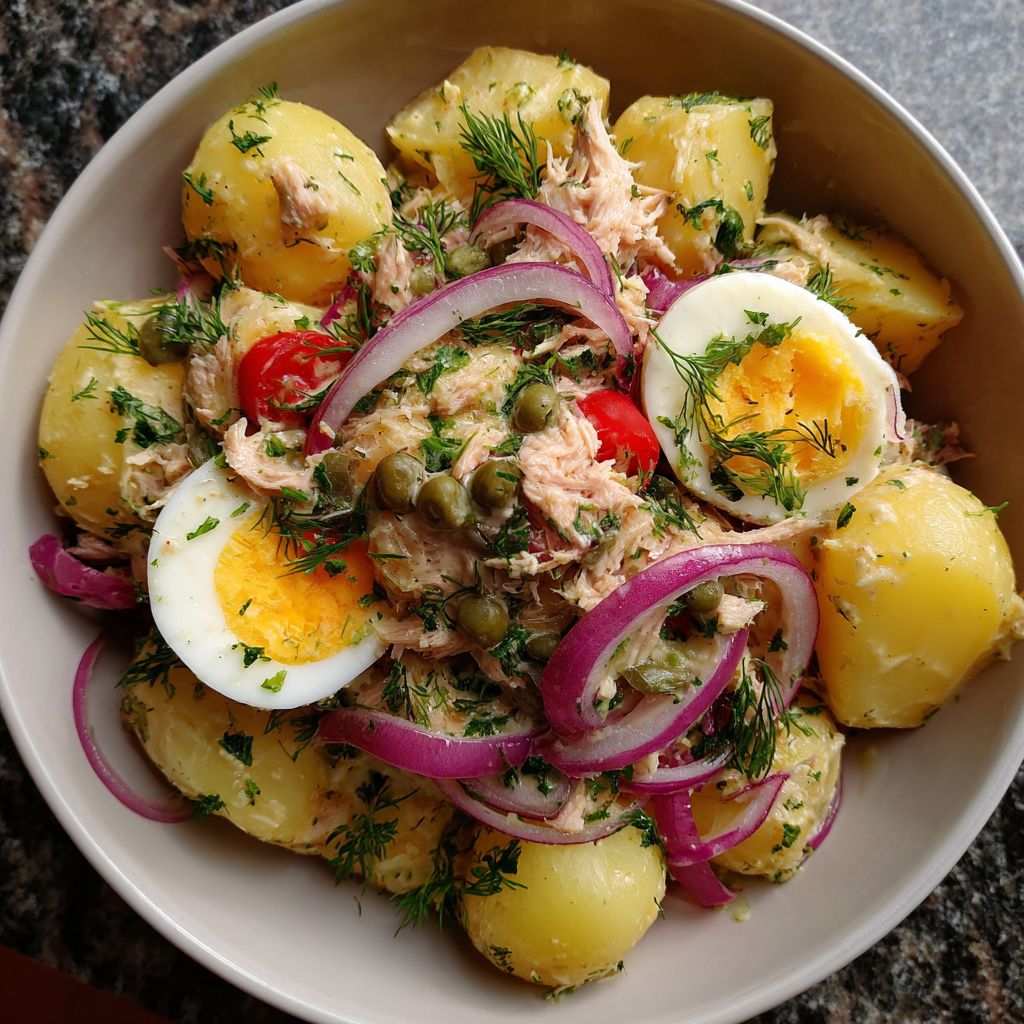 Kartoffelsalat mit Thunfisch