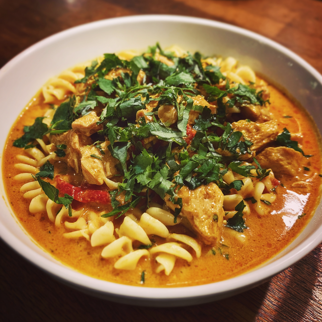 Curry-Sauce für Pasta und Geflügel 