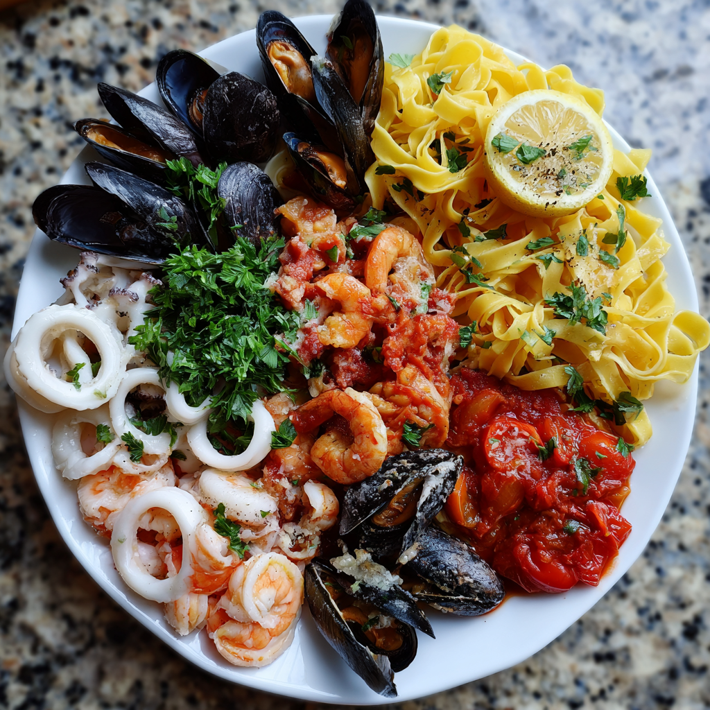 Fettuccine alla Toscana con Frutti di Mare