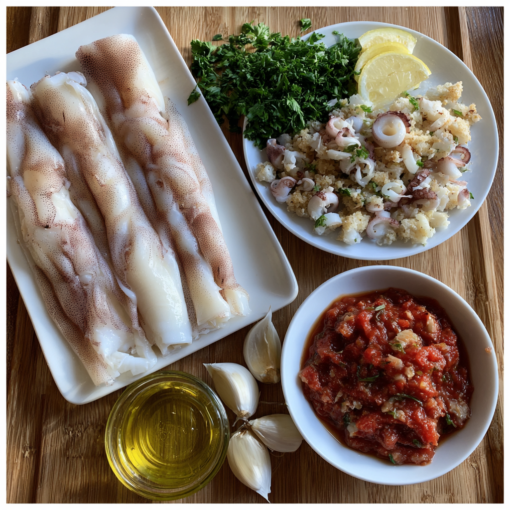 Gefüllte Tintenfische (Calamars farçits)