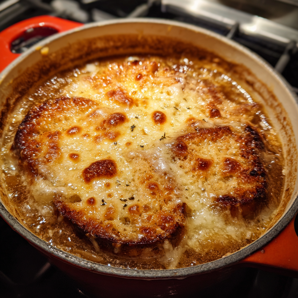 Französische Zwiebelsuppe (Soupe à l'Oignon Gratinée)