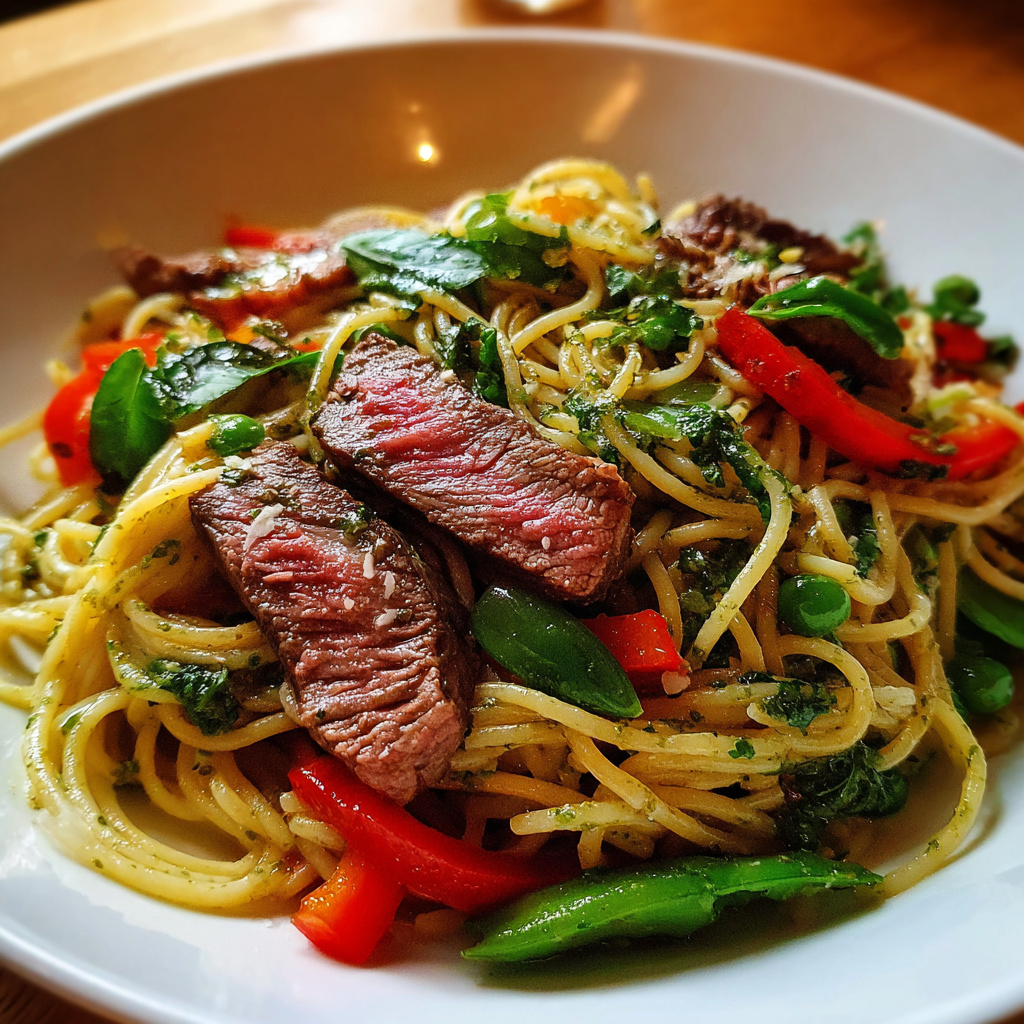 Capellini all'Arlecchino mit Rinderfilet